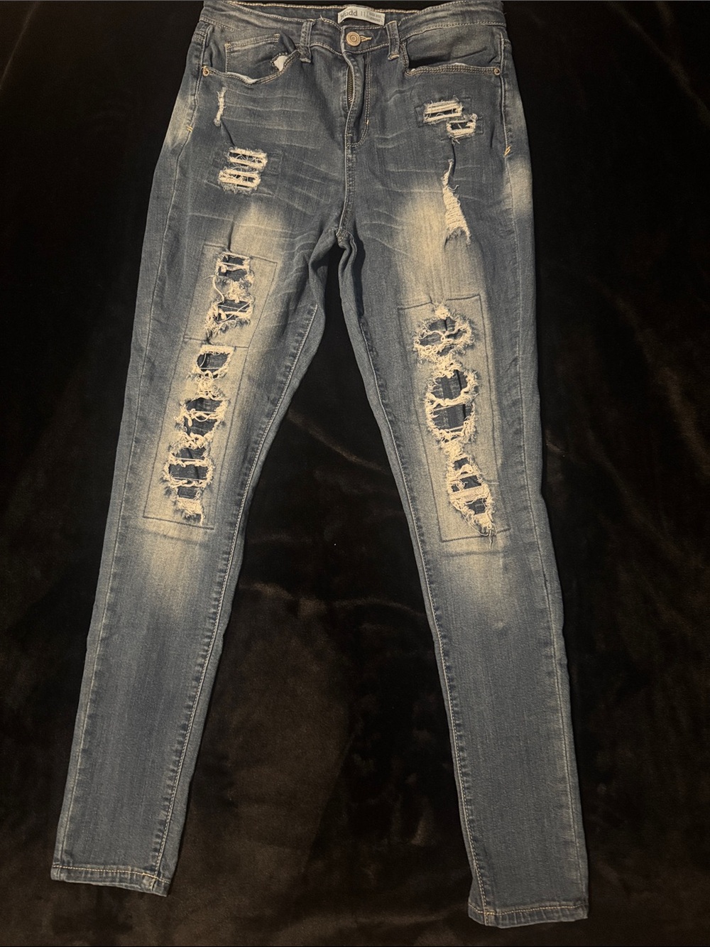 Mudd Women's Light Blue Distressed Skinny Jeans